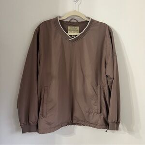 Cabela's Outerwear Windbreaker with zip pockets Womens Sz L Taupe Brown Gorpcore